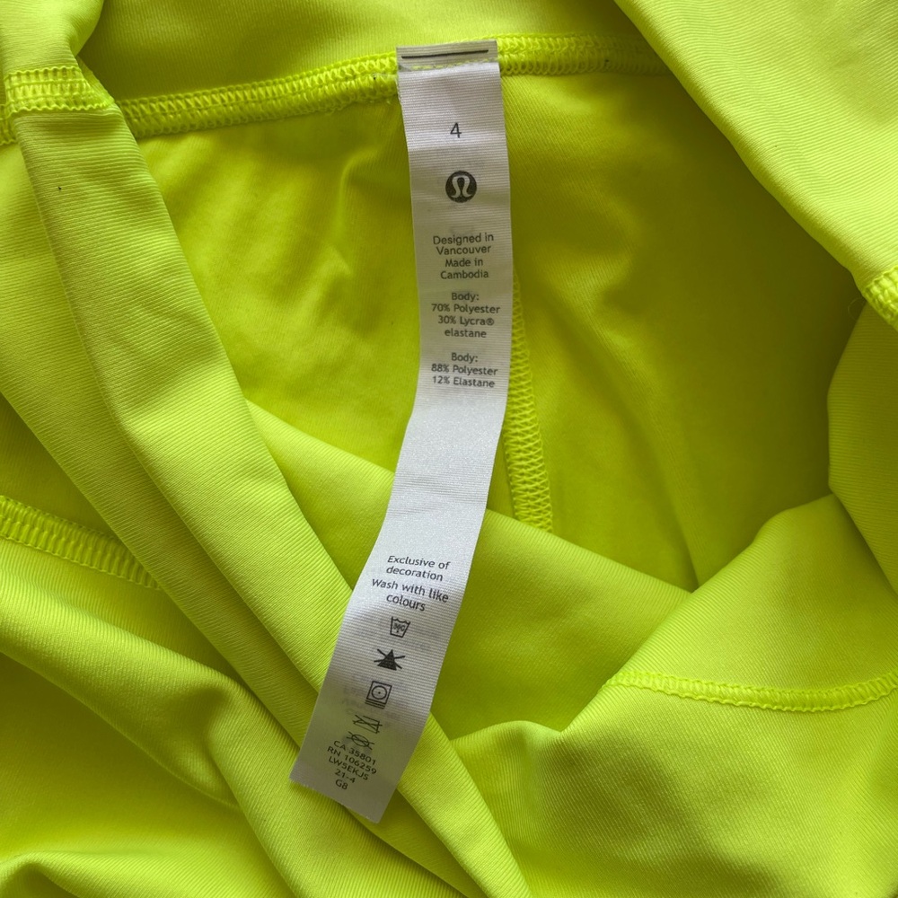 Lululemon Wunder Unders In Lime Green. Size 4. - image 4